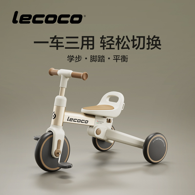 lecoco balance bike for children 1 year old pedless 2-3 baby two-in-one scooter bike for children