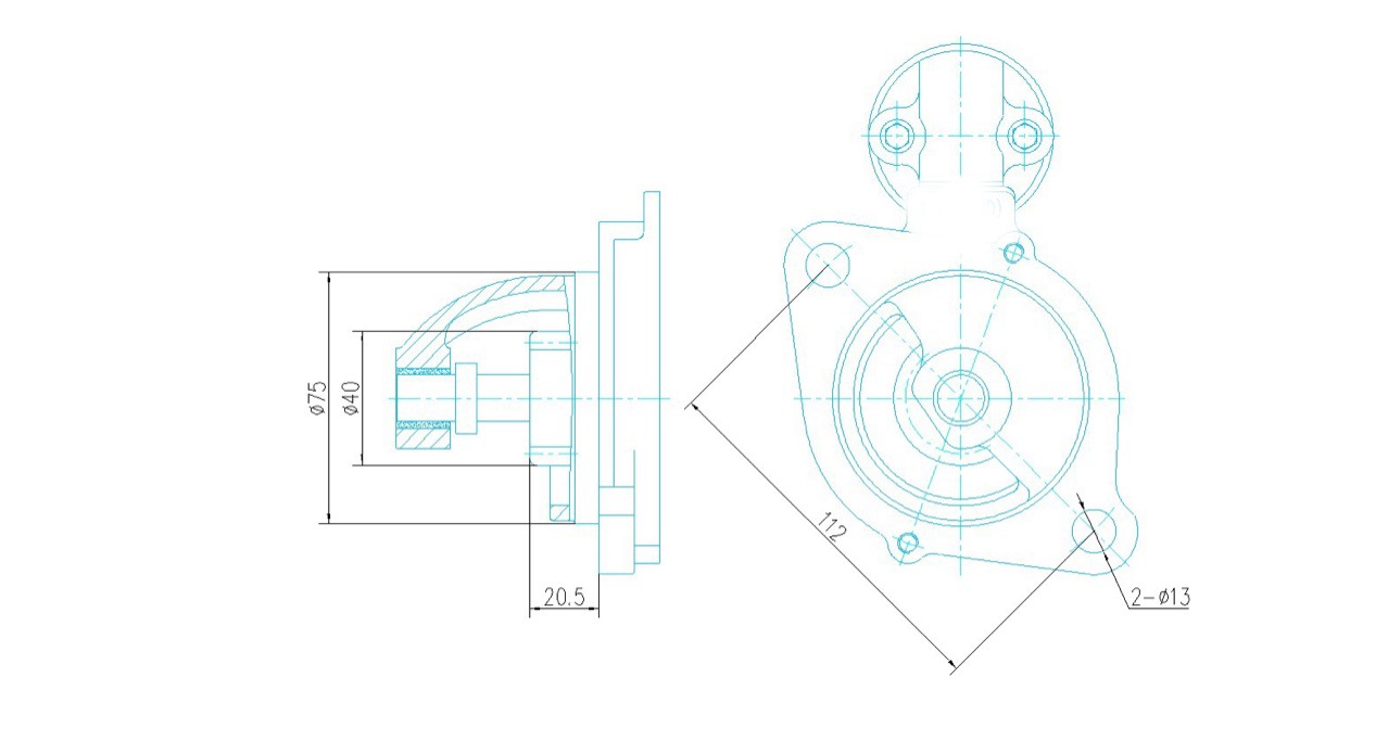 QDJ1308J starter motor Jiangdong 395/2110 starter motor planetary deceleration starter motor