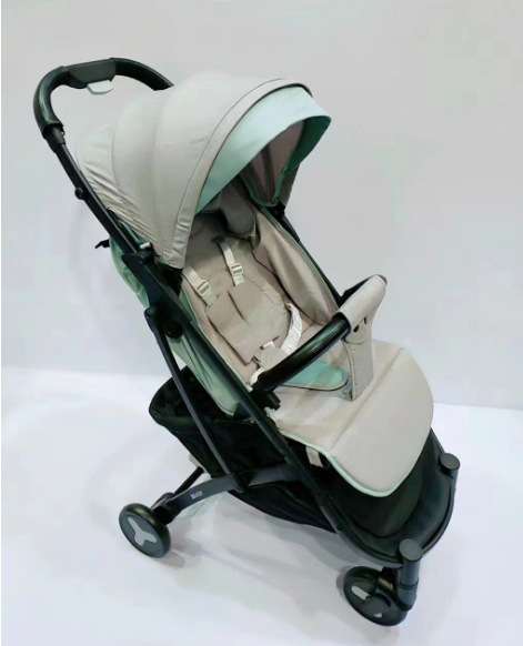 Cochecito de bebé puede sentarse y acostarse fácilmente con un solo clic plegable de alto paisaje caminando bebé artefacto bolsillo de almacenamiento portátil empuje