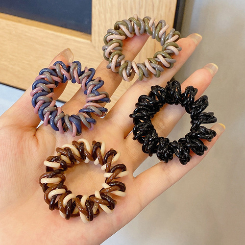 Korean summer phone line hair tie for women, simple and high elasticity hair ribbon, does not hurt hair, rubber band for tying hair
