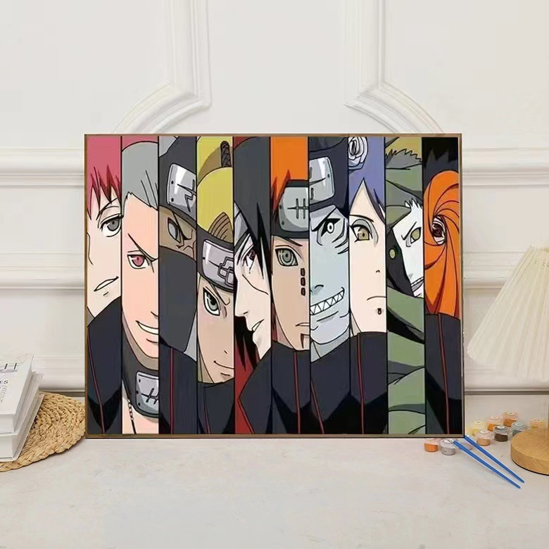 Esponja bebé Naruto digital al por mayor pintura al óleo DIY color relleno hecho a mano de dibujos animados papelería tienda puesto una generación