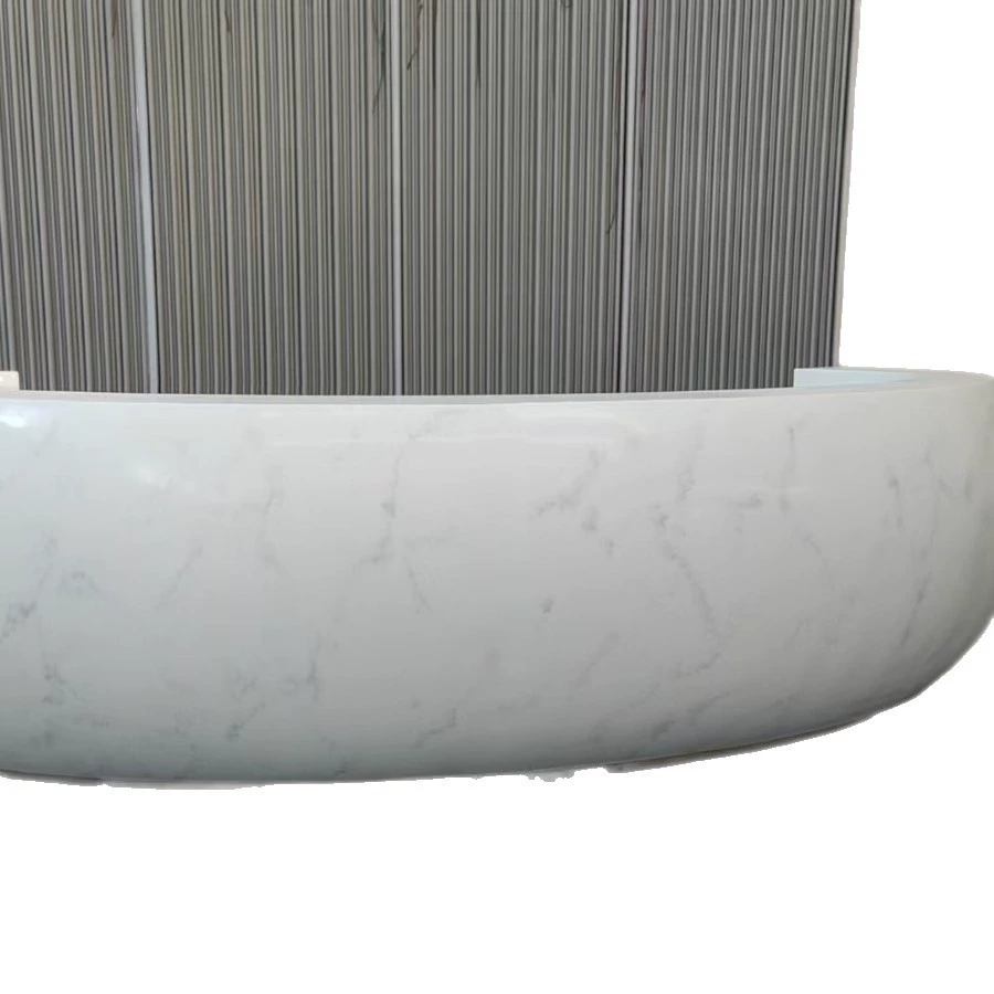 思丽德 Factory processed artificial stone service desk, acrylic information desk, seamless splicing artificial stone reception desk