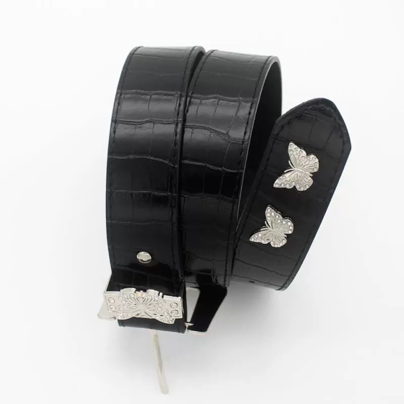 Cross-border trading), polyurethane retro belt, black trousers, American style, (Physicals