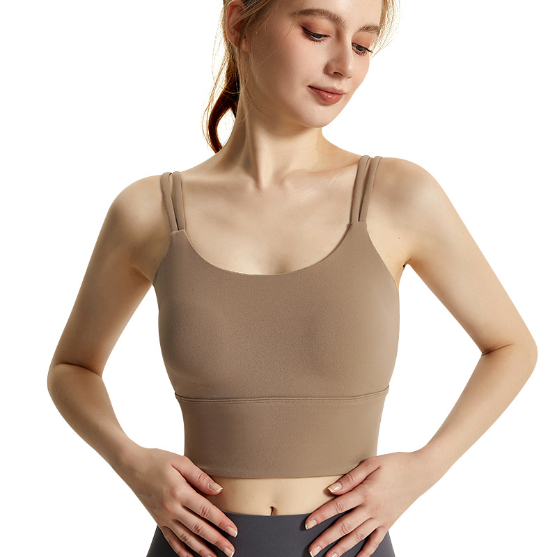 Camiseta Deportiva LAHN con Tirantes Finos Integrados, Prenda Exterior Fija, Resistente a Impactos, Agradable al Tacto, Camiseta Deportiva sin Espalda