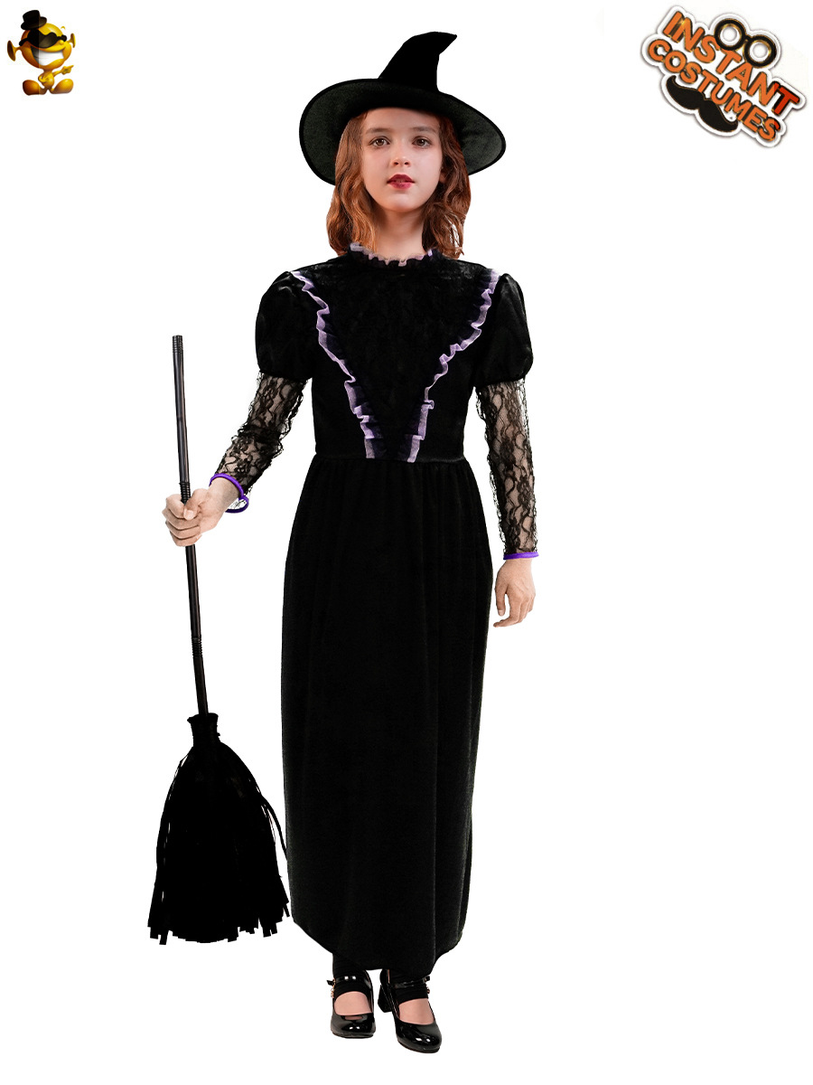Halloween niñas grandes trajes de brujas trajes de rol de fiesta trajes de teatro trajes COS distribución transfronteriza