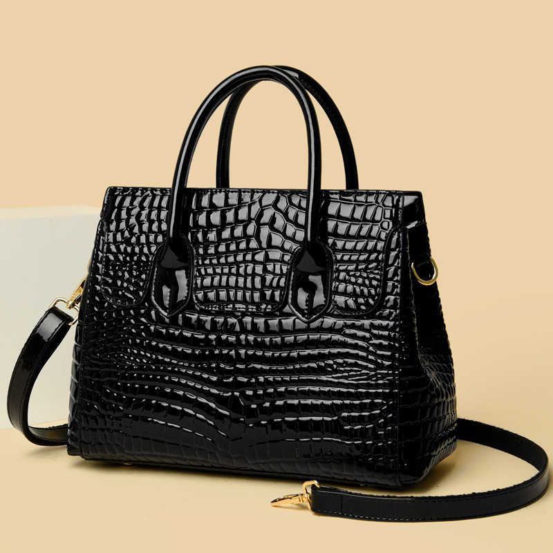 Bag Women's Bag 2024 Fashion Fashion High-capacity Tote Bag Foreign Trade Ladies Patent Leather Handbag_voghion.com