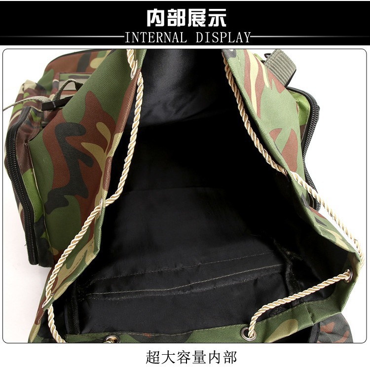 Impresión 80l ejército camuflaje deportes al aire libre bolsa de viaje equipaje de trabajo viaje de gran capacidad mochila bolso del alpinismo