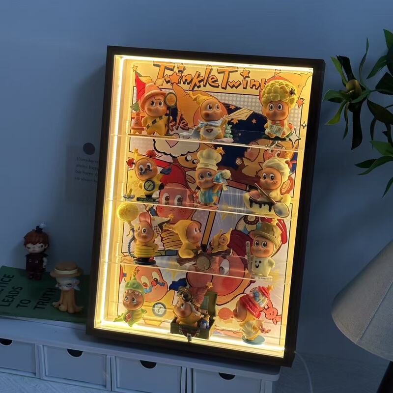 Star-Shaped Photo Frame Empty Frame Bubble Mart Blind Box Figure Storage Box Display Frame Large Size Three-Dimensional Hollow Picture Frame