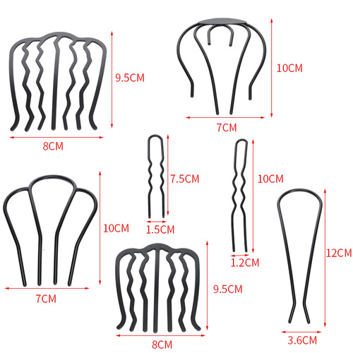 Hair comb, hairpin, metal comb, hair ornament, ball braiding artifact, hair fork, Korean style hairpin, wholesale for women