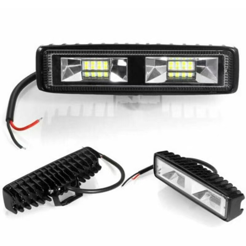 Car Daytime Running Lights Led Work Lights Off-Road Vehicle Modified Light Bar with Reflector Cup Super Bright Ground Lighting 16 Lights Smd