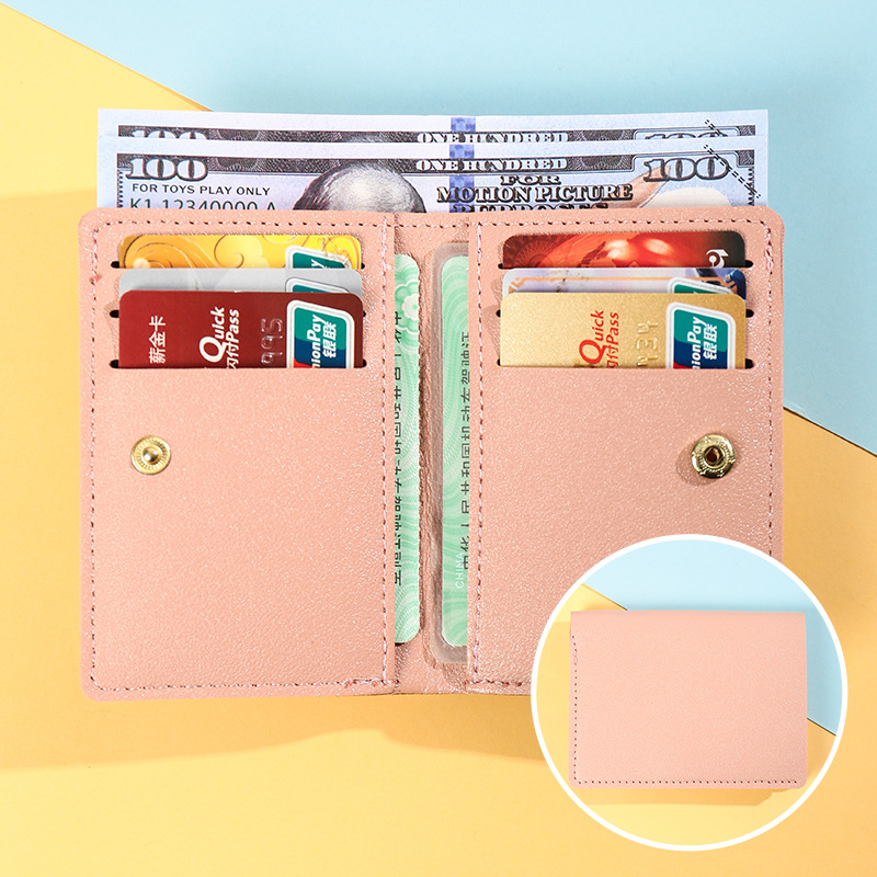 Nuevo paquete de tarjetas doblables de tarjetas bancarias ultra delgadas cartera pequeña tarjeta de vehículo de motor simple y delgada tarjeta de tarjetas