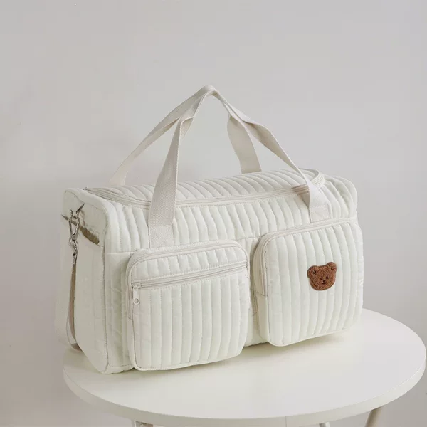 New quilted mommy travel bag, lightweight and large-capacity luggage bag for short trips, handbag, shoulder bag, casual mother and baby bag