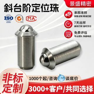 批发定制光身斜台阶弹簧定位珠定位柱塞压入式球头柱塞不锈钢碰珠