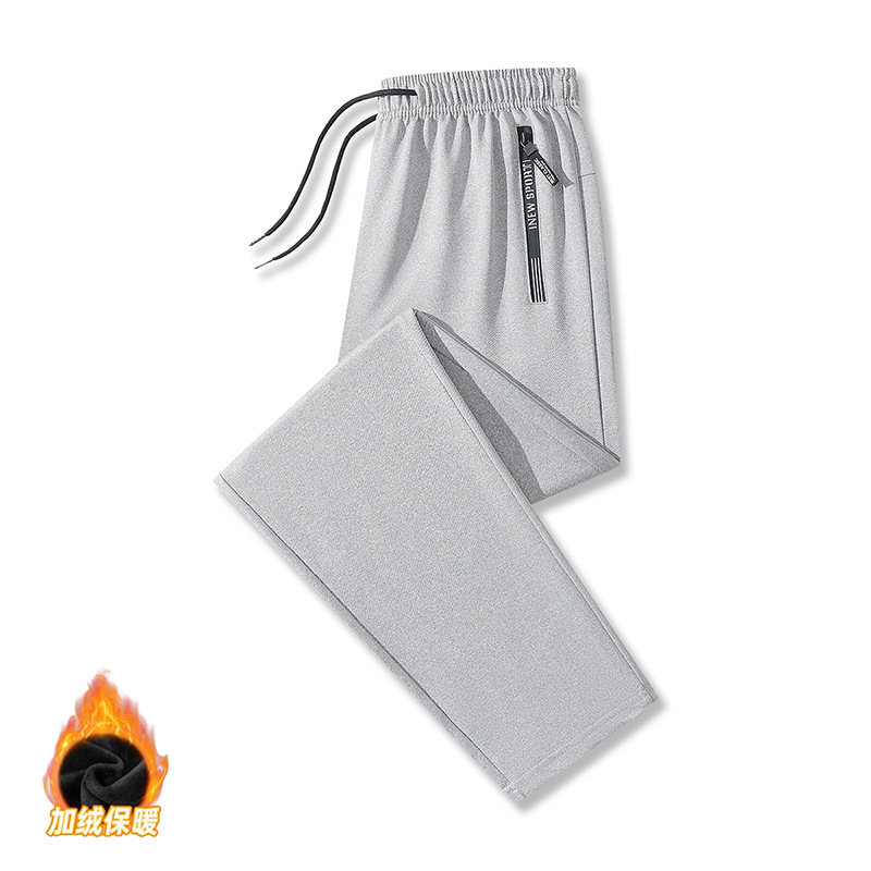 9966 fleece-lined light grey boxer briefs / M [height 160-170 weight 80-110]