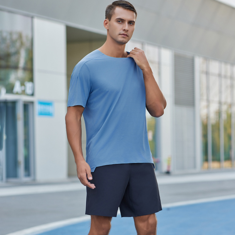 2026 ropa deportiva seca de velocidad hombres delgados atletismo manga corta elástica de gran tamaño presión pegamento Fitness carrera de manga corta hombres