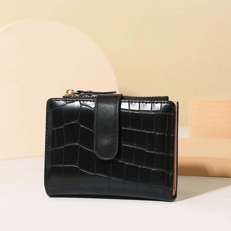 52g Weight Pu Leather Lining Material Zipper Closure Type Small Wallets Bags Type 1 Piece Quantity Women's Solid Color Pu Leather Zipper Wallets