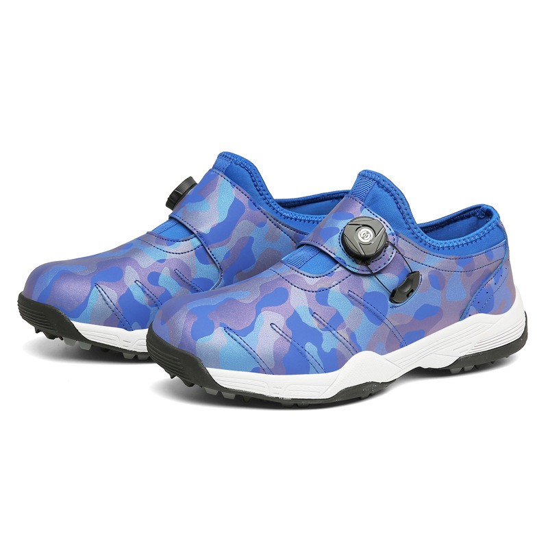 Přeshraniční horké prodejní velké velikosti párové protiskluzové golfové boty pro muže a ženy ležérní zahraniční obchod otočné knoflíky nepromokavé sportovní boty_voghion.com