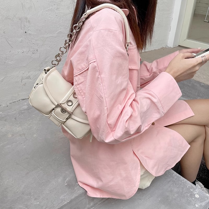 Femmes Petit Faux Cuir Couleur Unie Style Vintage Style Classique Boucle Magnétique Sac Sous Les Bras display picture 9