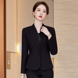 职业装西装套装女长袖秋冬新款正装高端时尚气质售楼部经理工作服