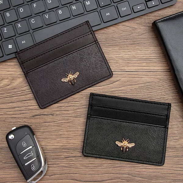 Cross-Border Popular Retro Seiko Little Bee Thin Portable Card Holder with Multiple Card Slots Card Holder Card Holder Coin Purse Supply