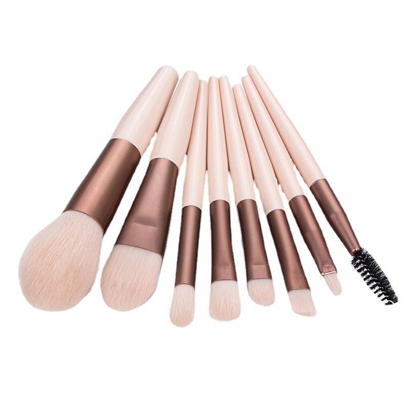 Fenglida fábrica al por mayor 8 mini pinceles de maquillaje traje nuevo Morandi color portátil pinceles de maquillaje traje