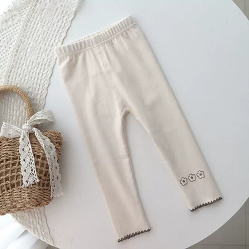 Autumn children's leggings flower-shaped, fashionable trousers girl's