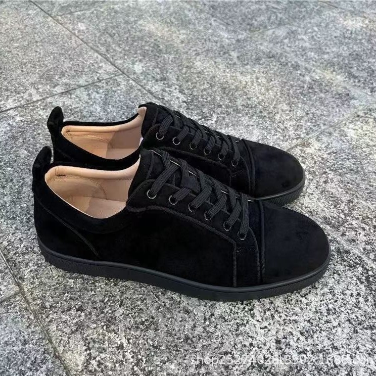 European Foreign Trade Al Red-Soled Casual Couple Trendy Fashion Lace-Up Sneakers with Rivets Skateboard Shoes