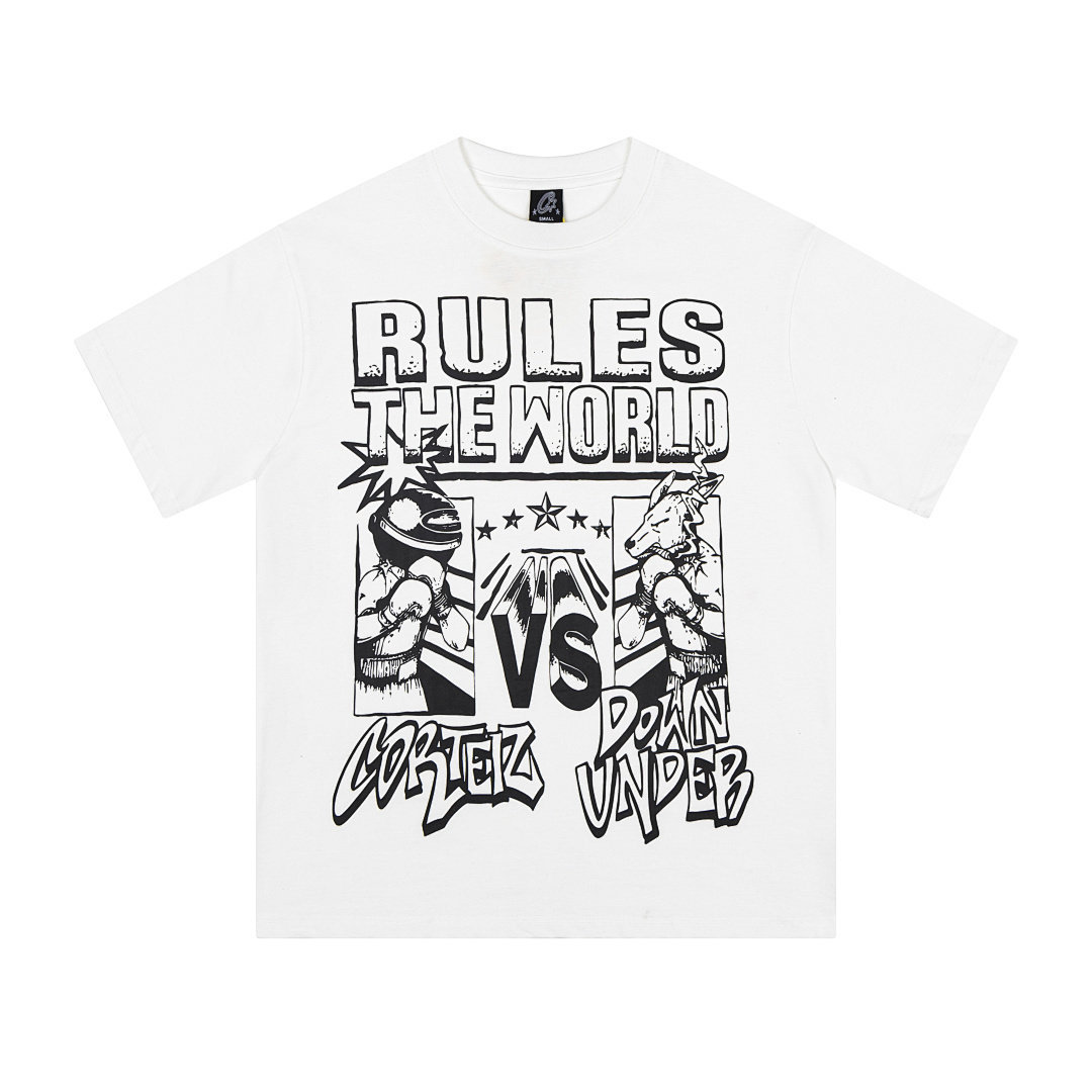 Corteiz T-shirt Down Unda White