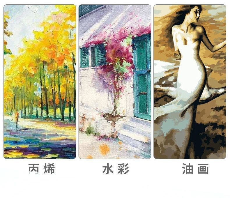 工厂直销 红杆尼龙毛油画笔 单支水粉丙烯绘画彩绘笔排笔油画笔