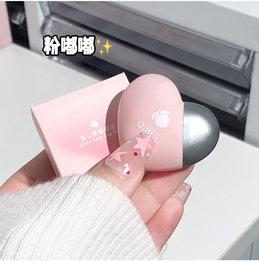 Cross-border foreign trade Love Jam Lip Oil three-color moisturizing Cute pattern Dudu Lip gloss Glass lip wholesale and consignment undefined