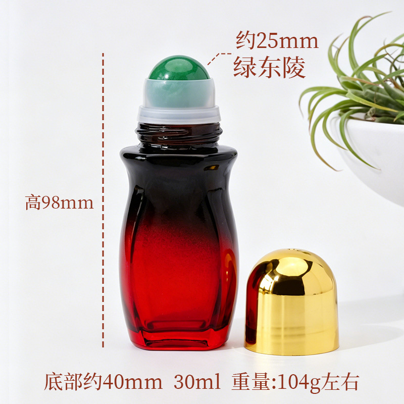 Frasco Roll-On de Cristal Natural y Vidrio para Aceites Esenciales
