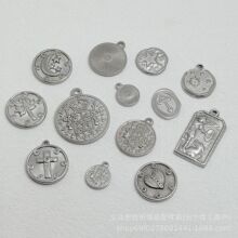 油压复古diy吊坠 批发精美项链时尚创意不锈钢配件DIY饰品配件
