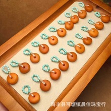 天然琥珀蜜蜡老蜡小饼子滴溜蜡质饱满古色古香搭配绿松石厂家批发