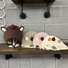 非常帽魅冬季宝宝男女儿童保暖樱桃小熊童帽厚棉内衬护耳帽FC531