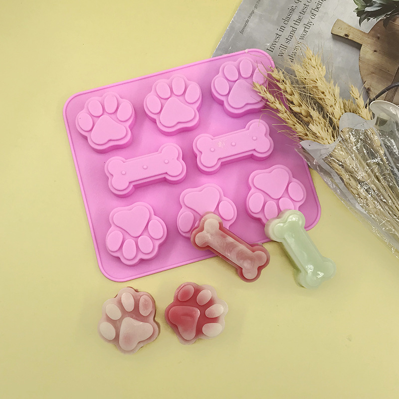 DIY плесень для выпечки мультяшный кошачий коготь собачий кости печенье желе пудинг силиконовая форма может быть в духовке для высокой температуры