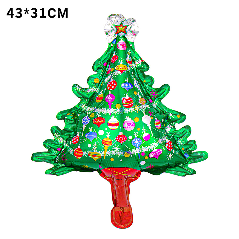 Mini dibujos animados Navidad globo de forma especial decoración de fiesta de Navidad dibujos animados Navidad película de aluminio globo suministros de empuje