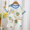Short -sleeved TZ blue bear