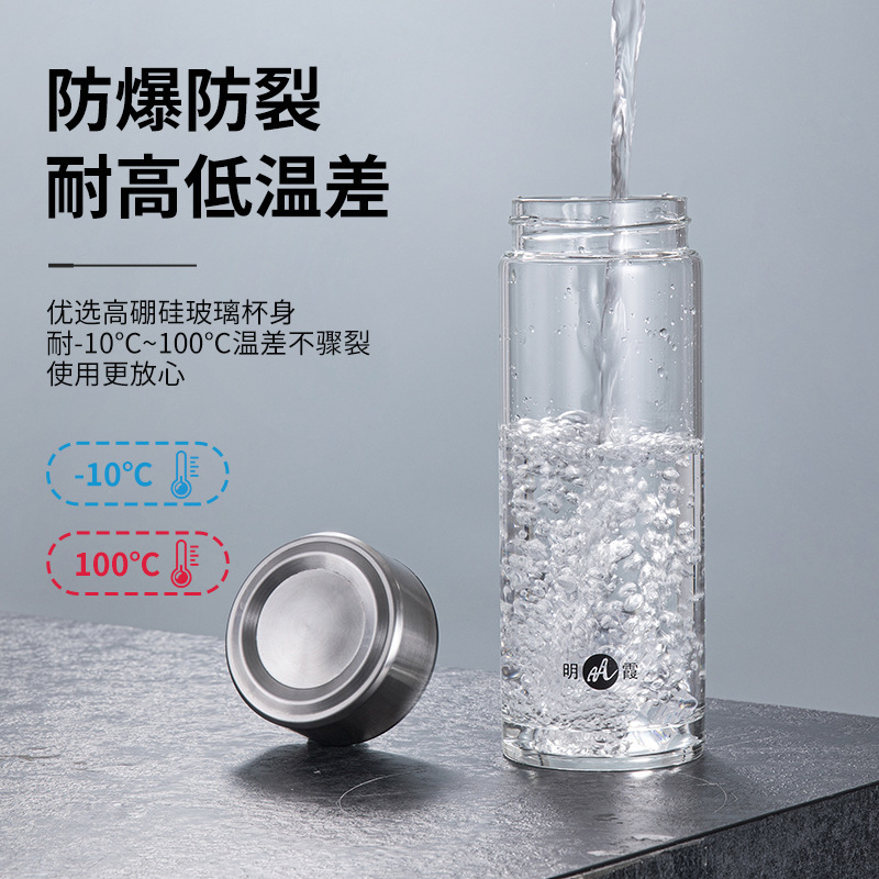 明霞単層グラス男性携帯車載カップ家庭用透明カップ|undefined