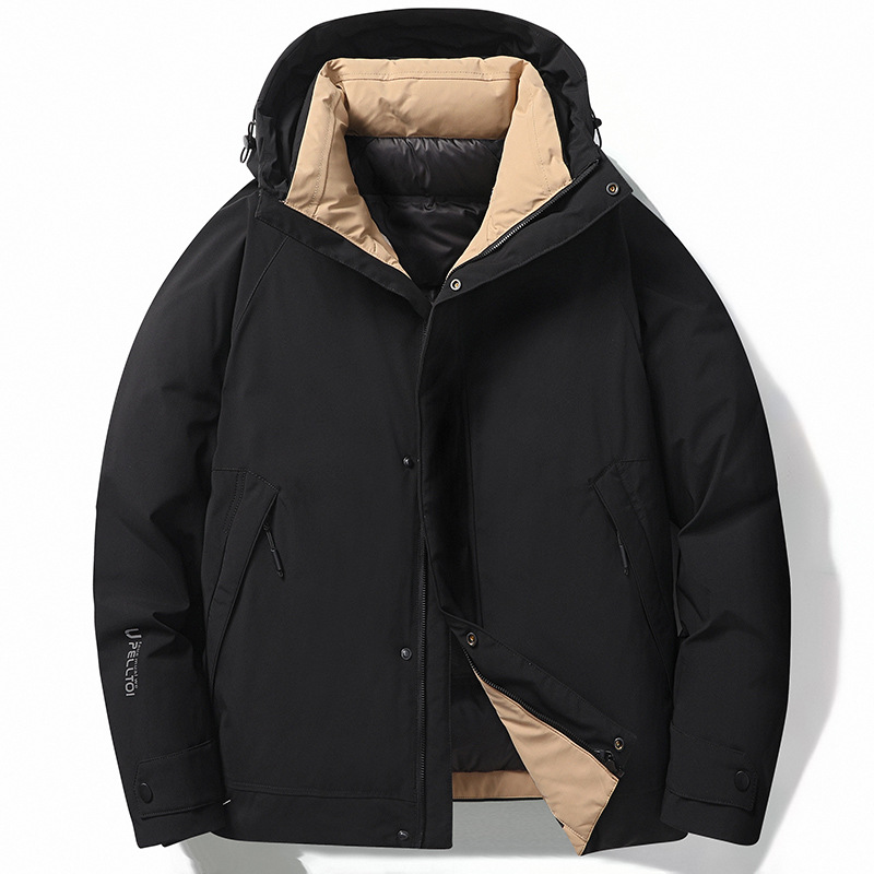 Men's Hooded Thickened Warm and Windproof Down Jacket, Men's Fashion Brand Autumn and Winter New Men's Jacket_voghion.com