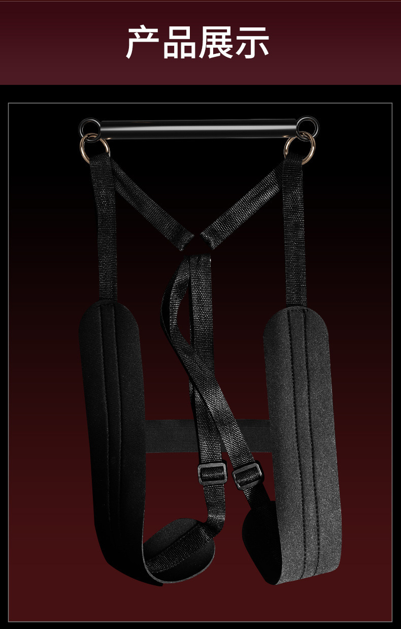Steel Pipe Bondage Restraint Kit for Couples, Black Metal Adult Play Set — detail image 12