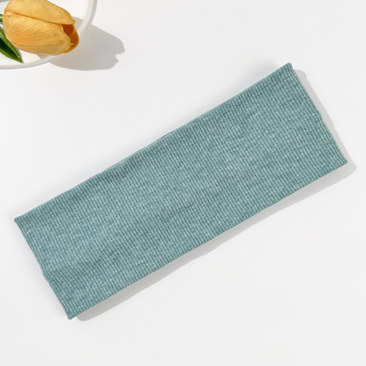 Nueva banda de pelo de punto de color sólido para hombres y mujeres yoga deportes sudor absorbente diadema internet celebridad mismo estilo hilo de algodón lavado de cara banda de pelo