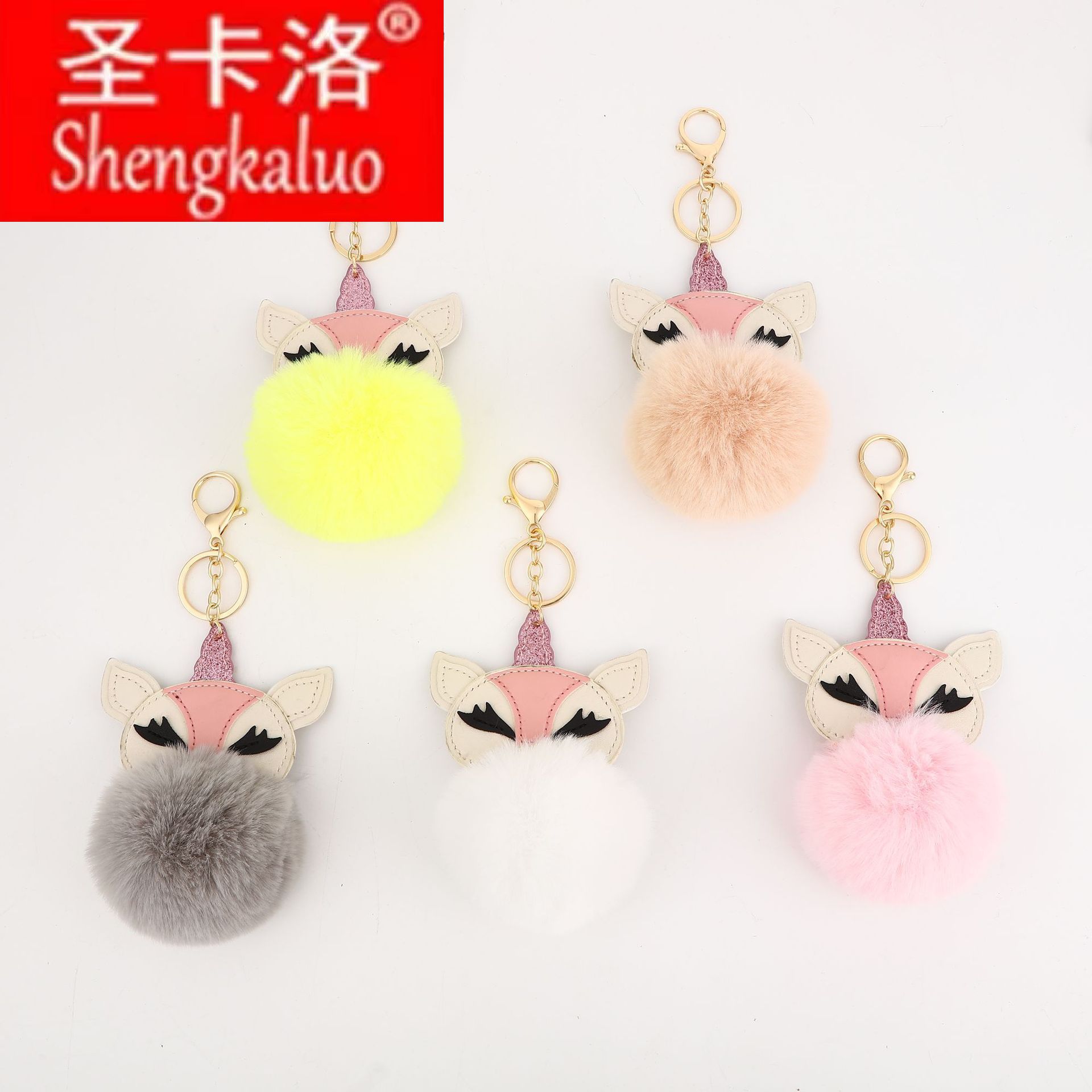 手机挂件配饰包包挂件仿獭兔毛球挂饰汽车钥匙扣现货批发