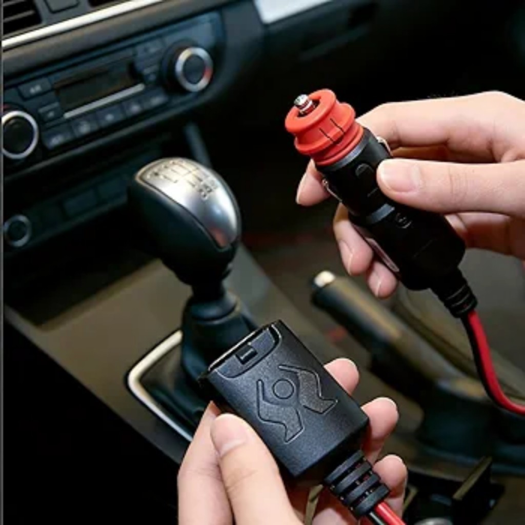 12V Cigarette Lighter Adapter Suitable for Ctek Battery Charger Ctek Plug, Permanent Connection