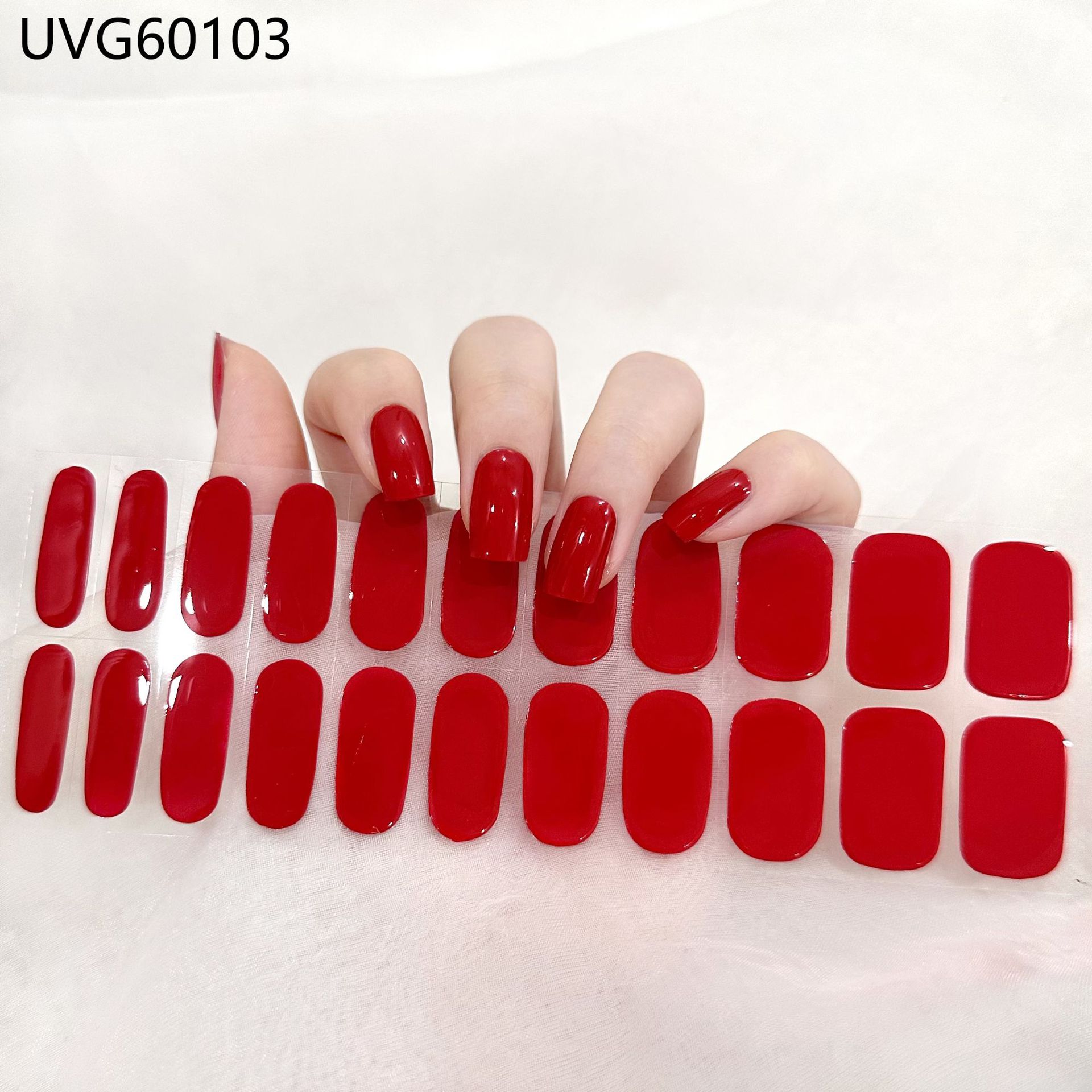 Pegatinas de uñas de gel UV transparentes efecto hielo, semicuradas, con lámina dorada, fototerapia, efecto película de aceite