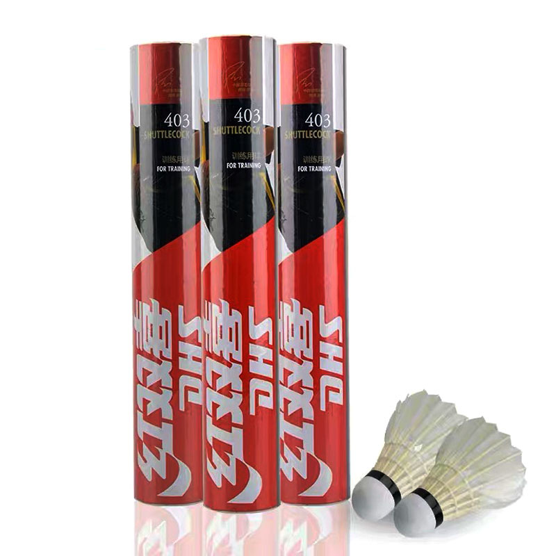 Authentic Hongshuangxi Badminton 12-Pack N401 N402 N403 Durable King Training Competition with Stable and Durable
