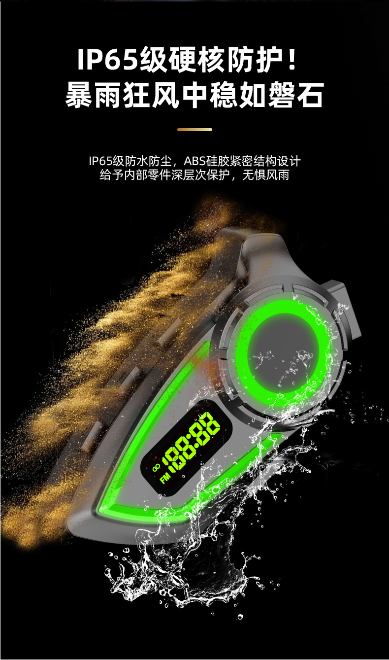 Cycling Helmet Headphones with Ultra-Long Standby Time, Waterproof, Intelligent Noise Reduction, Voice Assistant, Three-Color Ambient Light Display Y100