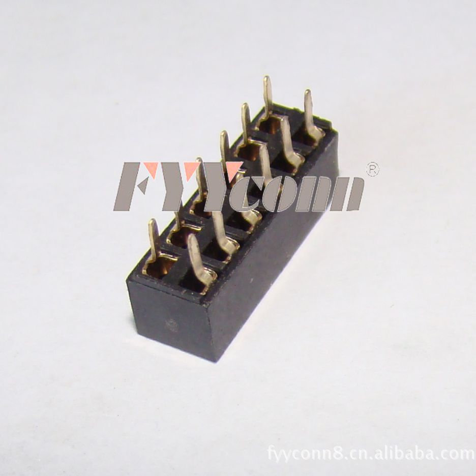 排母2.54H=8.5MM2*6PINPA6T料直针DC=3.2直插优惠多通用直插式