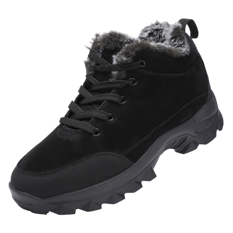 Botas de nieve para hombres botas de invierno forradas de lana cálidas al aire libre zapatos de algodón botas ligeras transfronterizas