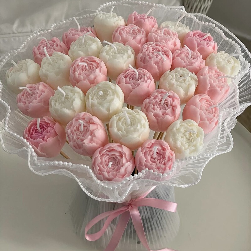 玫瑰花苞固体香薰蜡烛家居摆件装饰情人节生日礼物氛围感礼品|undefined