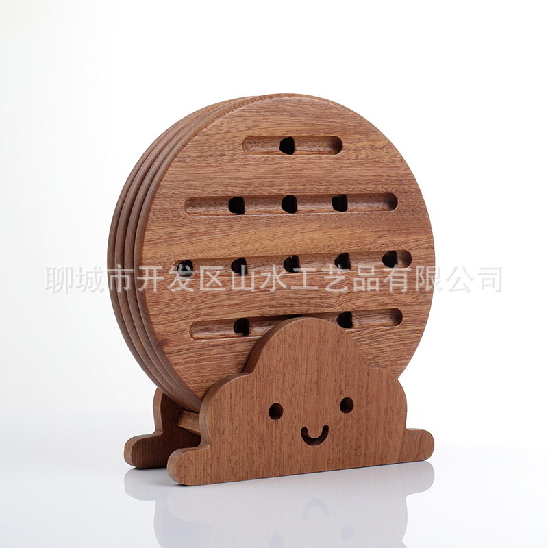 almohadilla aislante de madera, almohadilla aislante redonda de árbol de檀o, almohadilla antideslizante, almohadilla de mortero para animales, almohadilla de madera resistente al quemado